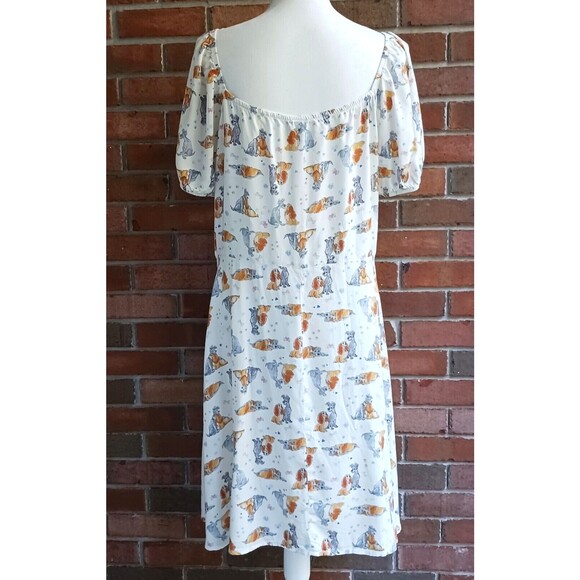 Disney Her Universe Lady & The Tramp Sweetheart Fit n Flare Dress 3X Puff Sleeve - Picture 8 of 10